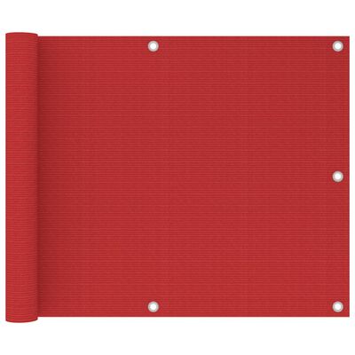 vidaXL piros HDPE erkélytakaró 75 x 600 cm