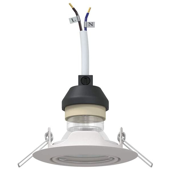 vidaXL Spotl&aacute;mpa 6 pcs Feh&eacute;r 9 x 9 x 2.5 cm F&eacute;m