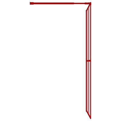 vidaXL piros zuhanyfal átlátszó ESG üveggel 80 x 195 cm