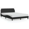 vidaXL fekete műbőr &aacute;gykeret Dover 137 x 190 cm