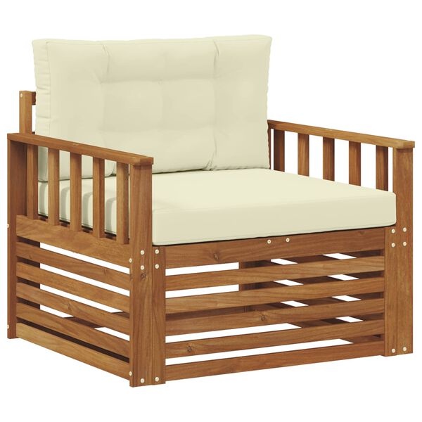 vidaXL K&uuml;lt&eacute;ri kanap&eacute; szett T&ouml;m&ouml;r ak&aacute;cfa &eacute;s poli&eacute;szter Term&eacute;szetes