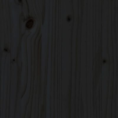 vidaXL fekete tömör fa ágykeret 104x 200 cm