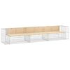 vidaXL t&ouml;m&ouml;r fenyőfa gabion kerti pad 347x71x65,5 cm
