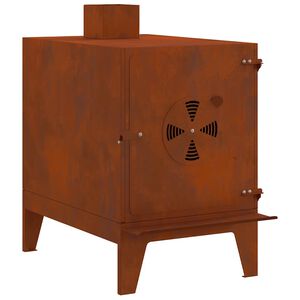 vidaXL kemping tűzhely 35x50x60 cm Corten ac&eacute;l