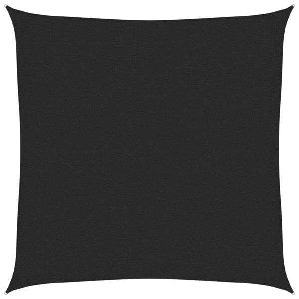 vidaXL fekete HDPE napvitorla 160 g/m&sup2; 3,6 x 3,6 m