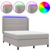 vidaXL vil&aacute;gossz&uuml;rke sz&ouml;vet rug&oacute;s &eacute;s LED-es &aacute;gy matraccal 140x190 cm