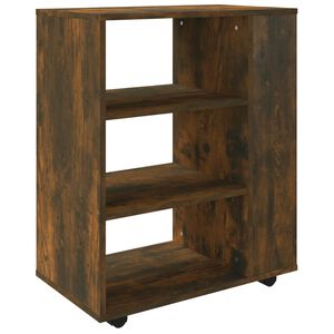 vidaXL f&uuml;st&ouml;s t&ouml;lgy sz&iacute;nű szerelt fa kerekes szekr&eacute;ny 60 x 35 x 75 cm