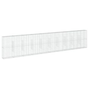 vidaXL horganyzott vas gabion kos&aacute;r fed&eacute;llel 1000 x 50 x 200 cm