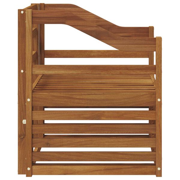 vidaXL K&uuml;lt&eacute;ri kanap&eacute; szett Term&eacute;szetes 67 x 63 x 73 cm T&ouml;m&ouml;r Ak&aacute;cfa