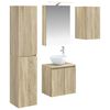 vidaXL F&uuml;rdőszobai Szekr&eacute;ny Szett 5 pcs Sonoma T&ouml;lgy 50 x 14,5 x 70 cm