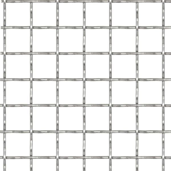 vidaXL krimpelt rozsdamentes acél kerti drótkerítés 50x50cm 11x11x2mm