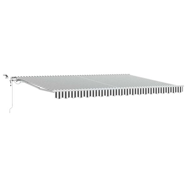vidaXL antracitsz&uuml;rke-feh&eacute;r LED-es automata napellenző 450 x 300 cm