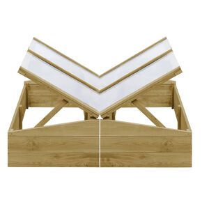 vidaXL 2 db impregn&aacute;lt fenyőfa melegh&aacute;z 100 x 50 x 35 cm