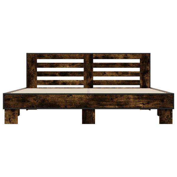 vidaXL f&uuml;st&ouml;s t&ouml;lgy sz&iacute;nű szerelt fa &eacute;s f&eacute;m &aacute;gykeret 200 x 200 cm