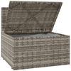 vidaXL szürke polyrattan kerti középső kanapé párnával 57 x 57 x 56 cm