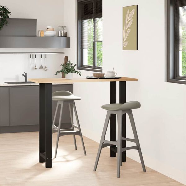 vidaXL 2 db fekete ac&eacute;l b&aacute;rasztal l&aacute;b 40 x (110-111) cm