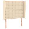 vidaXL kr&eacute;msz&iacute;nű sz&ouml;vet fejt&aacute;mla sz&aacute;rnyakkal 103 x 23 x 118/128 cm