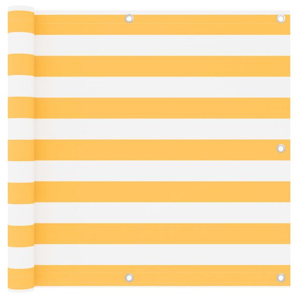 vidaXL feh&eacute;r-s&aacute;rga oxford-sz&ouml;vet erk&eacute;lyparav&aacute;n 90 x 500 cm