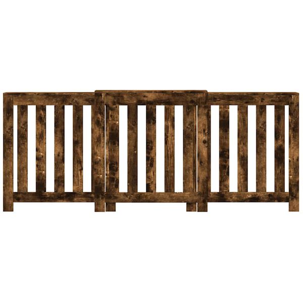 vidaXL f&uuml;st&ouml;s t&ouml;lgy sz&iacute;nű szerelt fa radi&aacute;torburkolat 205x21,5x83,5 cm