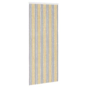 vidaXL Rovar F&uuml;gg&ouml;ny Chenille Sz&uuml;rke &eacute;s B&eacute;zs 90 x 220 cm 100% PP