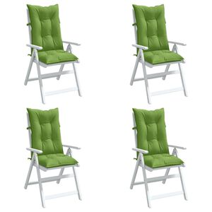 vidaXL 4 db melange z&ouml;ld sz&ouml;vet magas h&aacute;tt&aacute;ml&aacute;j&uacute; sz&eacute;kp&aacute;rna 120x50x7 cm