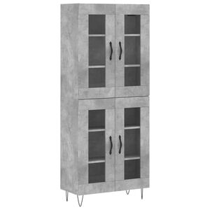 vidaXL betonsz&uuml;rke szerelt fa magasszekr&eacute;ny 69,5 x 34 x 180 cm