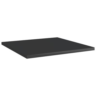 vidaXL 4 db magasfényű fekete forgácslap könyvespolc 40 x 40 x 1,5 cm