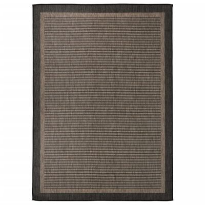 vidaXL sötétbarna lapos szövésű kültéri szőnyeg 120 x 170 cm