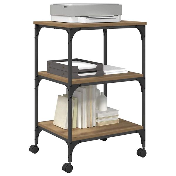 vidaXL Nyomtat&oacute;&aacute;llv&aacute;ny Artisan t&ouml;lgy 50 x 41 x 75 cm Faanyag