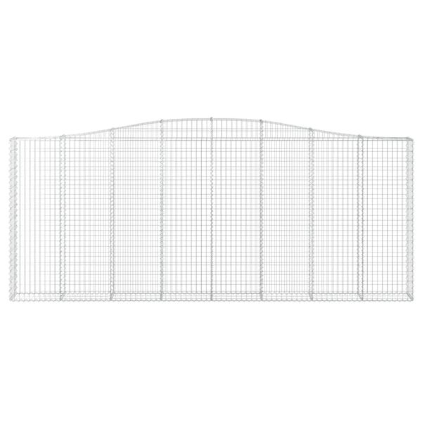 vidaXL 10 db íves horganyzott vas gabion kosár 400x30x160/180 cm