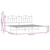 vidaXL fekete fém ágykeret fejtámlával 200 x 200 cm