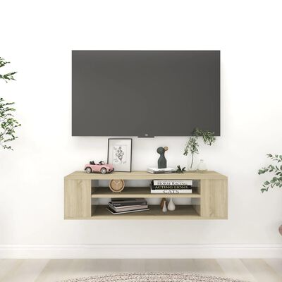 vidaXL sonoma-tölgy színű forgácslap függő TV-szekrény 100x30x26,5 cm