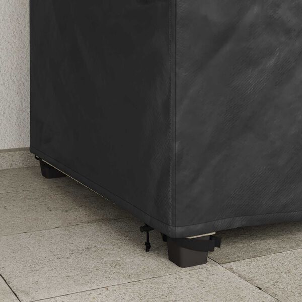 vidaXL Kerti Szék Borító Fekete 90 x 90 x 50 / 75 cm 420D szövet