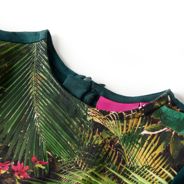 Gyerek ruha hosszú ujjú Sötétzöld 128