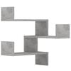 vidaXL 2 db betonsz&uuml;rke szerelt fa fali sarokpolc 40 x 40 x 50 cm