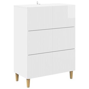 vidaXL Fi&oacute;kos szekr&eacute;ny Magasf&eacute;nyű Feh&eacute;r 66 x 34,5 x 90 cm Szerelt Fa