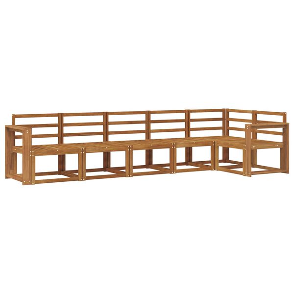 vidaXL K&uuml;lt&eacute;ri kanap&eacute; szett 6 pcs Term&eacute;szetes T&ouml;m&ouml;r Ak&aacute;cfa