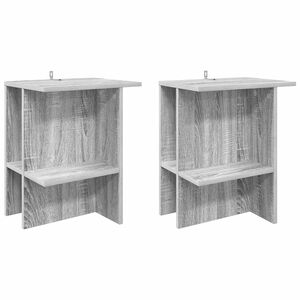 vidaXL Doh&aacute;nyz&oacute;asztal 2 pcs Sz&uuml;rke Sonoma 40 x 30 x 49 cm Szerelt Fa