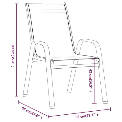 vidaXL 6 db barna textilén rakásolható kerti szék