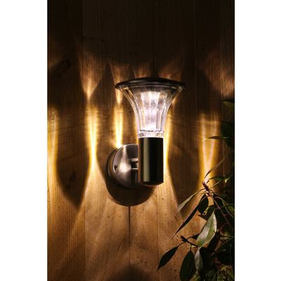 Luxform Reims napelemes rozsdamentes acél LED kerti falilámpa