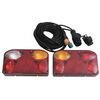 vidaXL 2 db piros ut&aacute;nfut&oacute;l&aacute;mpa klasszikus izz&oacute;val 23 x 6 x 13 cm 12 V