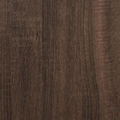 vidaXL barna tölgy szerelt fa és fém dohányzóasztal 100 x 50 x 40 cm