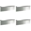 vidaXL Csiga ker&iacute;t&eacute;s 4 db 100 x 3,5 x 25 cm Horganyzott Ac&eacute;l Ez&uuml;st