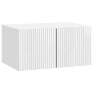 vidaXL Fali TV szekr&eacute;ny 59,5 x 41 x 30 cm Magasf&eacute;nyű Feh&eacute;r Szerelt Fa