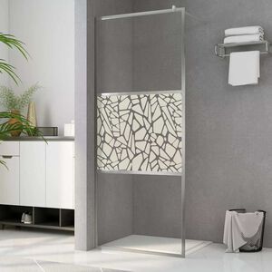 vidaXL zuhanyfal kőmint&aacute;s ESG &uuml;veggel 90 x 195 cm