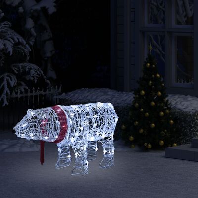 vidaXL akril medve világító karácsonyi dekoráció 45 LED-del 71x20x38cm
