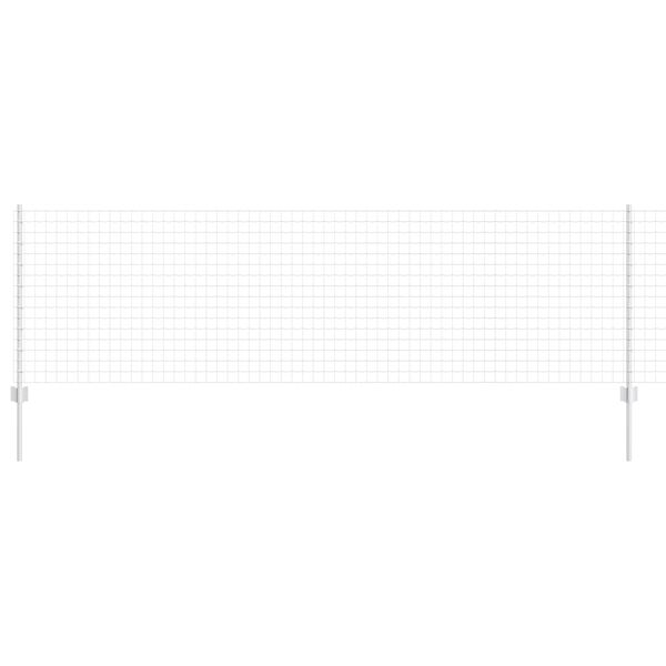 vidaXL Ker&iacute;t&eacute;s oszlopokkal Ez&uuml;st 0,8 x 10 m Ac&eacute;l