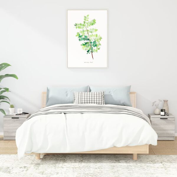 vidaXL 2 db sz&uuml;rke sonoma sz&iacute;nű &eacute;jjeliszekr&eacute;ny 40 x 39 x 40 cm