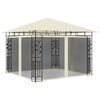vidaXL kr&eacute;msz&iacute;nű pavilon sz&uacute;nyogh&aacute;l&oacute;val 3 x 3 x 2,73 m 180 g/m&sup2;
