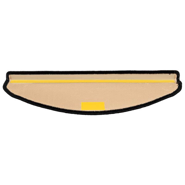 vidaXL 15 db fekete-sz&uuml;rke &ouml;ntapad&oacute; l&eacute;pcsőszőnyeg 65 x 21 x 4 cm